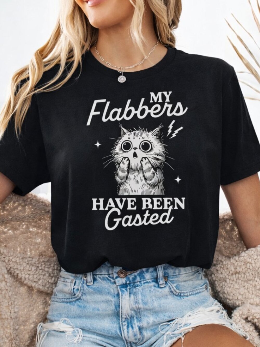 My Flabbers Have Been Gasted Shirt, Funny Cat Meme Humor Tee